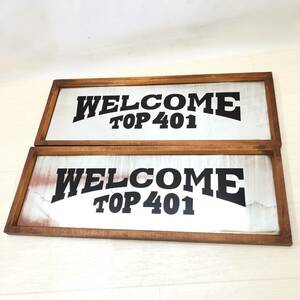 ♪ウェルカムボード 看板 WELCOME TOP 401 2点セット 雑貨 飾り 壁掛け インテリア 中古品♪H23268