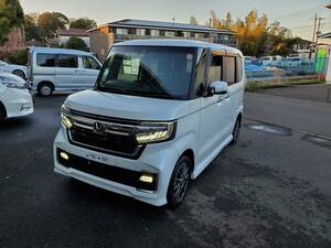 支払総額128万円　N-BOXカスタム　Lターボ　令和4年式　17245ｋｍ　車検2年付　両側パワスラ　ナビ　Bカメラ　ETC