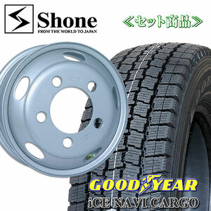 在庫要確認 キャンター用 グッドイヤー ICE NAVI CARGO 195/85R16 114/112 LT 鉄ホイール付 16×5.5 +115 6本価格 冬 NO,GY060SH300-6