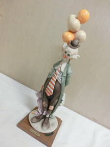 ★中古★②Giusenne Armani ジョゼッペアルマーニ 置物 陶器 人形 陶器人形 ピエロ 高さ約36.5cm イタリア製