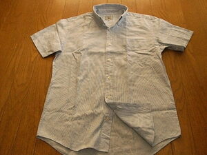 TK（タケオキクチ）かっこいい半袖ドレスシャツ　水色　サイズ2（M程度）