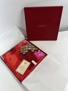 Cartier カルティエ スカーフ 箱付き【5/36ES】