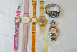 F1325 SWATCH/スウォッチ 腕時計 6点セット ブランド アクセサリー SWISS/スイス製 クォーツ 大量 まとめて おまとめ まとめ売り 不動品