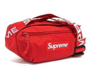 1円 ■極美品■ Supreme シュプリーム 18SS ナイロン ボディバッグ ウエストポーチ ウエストバッグ メンズ レディース レッド系 AW6856