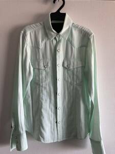 AKM エイケイエム DOUBLE GAUZE L/S western shirt ダブルガーゼ 長袖 ウエスタンシャツ 