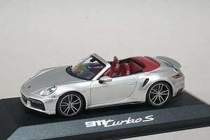 ミニチャンプス PMA 1/43 Porsche ポルシェ 911 (992) Turbo S カブリオレ 2020 シルバー メタリック ディーラー特注 WAP0201790K