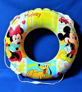 当時物 2008年製 中嶋製作所 Disney(ディズニー) ミッキーマウス(Mickey Mouse)＆ミニーマウス＆プルート/うきわ/浮き輪/浮輪60㎝
