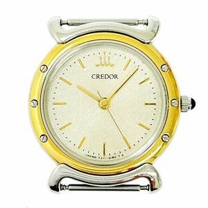 【1円スタート】SEIKO セイコー 7371-0030 クレドール 18KTベゼル SS クオーツ レディース腕時計 263040