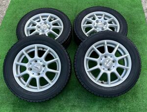 ★4H 100 4.00B +42 13インチ 社外品 MANARAY SPORT smart アルミホイール 冬 スタッドレスタイヤ 155/65R13★AN19