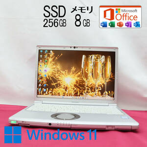 ★中古PC 高性能8世代4コアi5！M.2 SSD256GB メモリ8GB★CF-SV7 Core i5-8350U Webカメラ Win11 MS Office2019 Home&Business★P67636