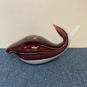 ZANETTI MURANO ムラーノガラス 鯨 クジラ 魚 置物 イタリア製 ガラス工芸 インテリア Licio Zanetti リシオ・ザネッティ ムラノ オブジェ