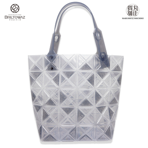 BAOBAO ISSEY MIYAKE DAZZLE クリアトート 2022春夏 手提げ グレー ポリプロピレン BB22-AG853-12 バオバオイッセイミヤケ（M211816）