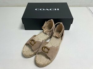 【★35-2802】■中古■COACH DILLON SUEDE ESPAD サンダル 22cm（8284）