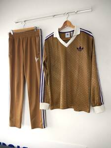 adidas アディダス 70s オリジナルス ジャージ上下 メンズ 総柄モノグラム セットアップ adicolor 70s XLサイズ