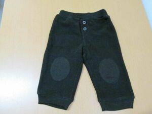 (33679)西松屋 ベビー パンツ ズボン フリース ブラック 60～70cm USED