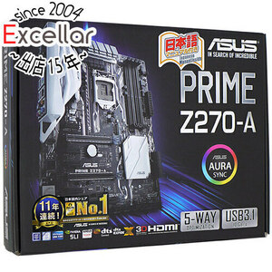 【中古】ASUS製 ATXマザーボード PRIME Z270-A LGA1151 元箱あり [管理:1050009302]