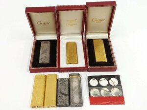 ●ジャンク 未点検 Cartier カルティエ ガスライター ゴールド シルバー まとめ 7本セット[ne]matomeU21