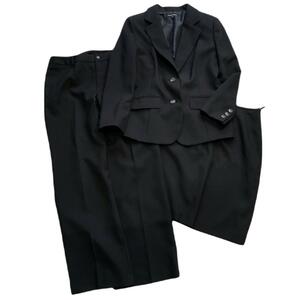 美品　スリークロシェット　Three Clochette　大きいサイズ　15号　3L　３点　フォーマルスーツ　パンツスーツ　スカート　黒