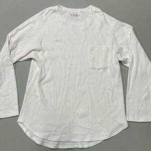 ハリウッドランチマーケット H.R.MARKET 胸ポケ ポケT 長袖 サーマル Tシャツ サイズ4 聖林公司 日本製 MADE IN JAPAN メンズ 白 ラグラン