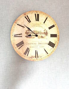 フランス ボルドーのシャトージュリアン絵柄 クラッシク掛け時計(復刻品)