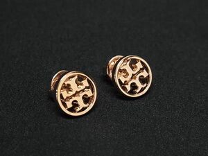 1円 ■新品■未使用■ TORY BURCH トリーバーチ ロゴ ピアス アクセサリー レディース ピンクゴールド系 FC0824