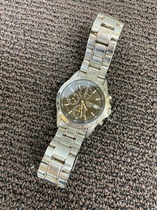 NI040309◆SEIKO セイコー◆クロノグラフ 7T92-0DW0 腕時計 クオーツ アナログ カレンダー ステンレススチール※ジャンク