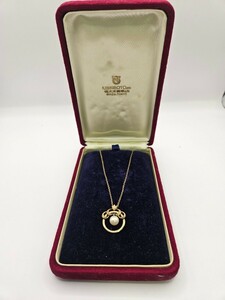 管理番号M9 MIKIMOTO ミキモト K14 パール付きネックレス 4.0ｇパール6.6㎜ 箱つき