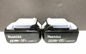 2個 マキタ 動作品 Makita 純正 Li-ion バッテリー BL1860B 6.0Ah 18V 雪マーク インパクト # BL1850 BL1860 BL1460 84 検索ワード 美品 