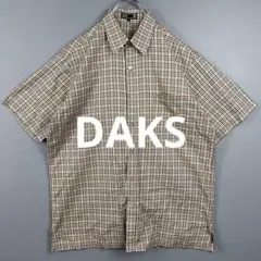 美品 日本製 DAKS GOLF ダックス ゴルフ 半袖シャツ ハウスチェック