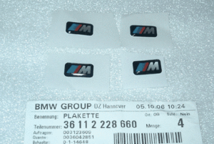 BMW純正ホイール用Mエンブレム４個セット新品
