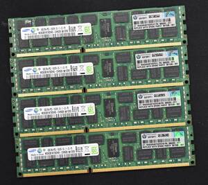 32GB (8GB 4枚組) DDR3L PC3L-10600R DDR3L-1333 REG 2Rx4 240pin ECC Registered Samsung サーバー MacPro向け (管:SA5819 x6s