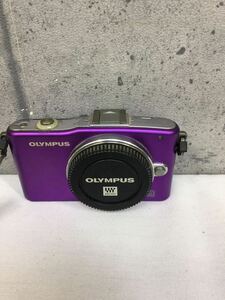 & OLYMPUS PEN Mini E-PM1 パープル　現状品　本体のみ　動作未確認　ミラーレス