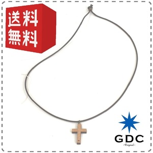GDC ジーディーシー クロスウッドネックレス 小 ベージュ 十字架 ペンダント アクセサリー メンズ レディース 送料無料