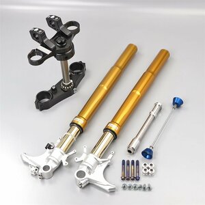 ♪GSX-S1000F/GT79B オーリンズ 倒立フロントフォーク SET /Kファクトリーステムキット/クロモリシャフト付(S1107A14)検/GSX-R1000/FGRT205