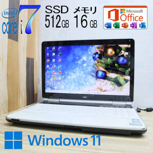 ★美品 YAMAHA♪最上級4コアi7！新品SSD512GB メモリ16GB★LL750E Core i7-2630QM Win11 MS Office2019 Home&Business ノートPC★P70713