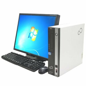 富士通D581パソコンセット Corei5-2400・4GB・SSD128GB・DVDマルチ・Win10・Office2019・無線LAN・キーボード・マウス・19型モニター　P571