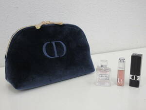 未使用品　Dior　コフレセット　ベロアポーチ　香水 MissDior EDT　グロス マキシマイザー 001 ピンク　ルージュ ディオール 999S サテン