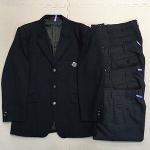 (Y)A186(中古) 福島県 二本松工業高校 男子学生服 5点セット /M/W70/W73/ブレザー/ズボン/hiromichi nakano/冬服/夏服/制服/学生服/中学校