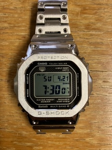 保証期限内 カシオ 電波ソーラー 腕時計 G-SHOCK GMW-B5000D-1JF フルメタル 5000シリーズ スマホリンク 純正ブレス