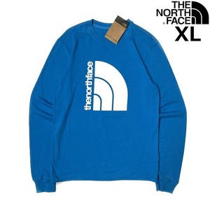 1円～!売切!【正規新品】THE NORTH FACE◆L/S COORDINATES TEE 長袖 Tシャツ ロンT US限定 立体ロゴ 上質 アウトドア(XL)青 180902-5