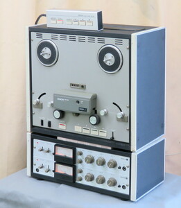 オープンリールテープレコーダー DENON DH-710F 2TR38/19cm 4TR再生 3モーター３ヘッド+1ヘッド アンプセパレート式 リモコン付き