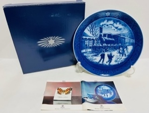 ロイヤルコペンハーゲン イヤープレート 1993 ROYAL COPENHAGEN YEAR PLATE 1993 『クリスマスのお客様』新品未使用