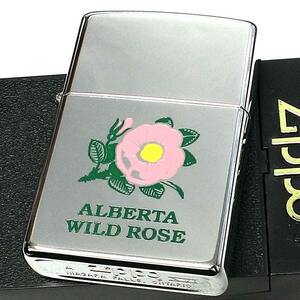 ZIPPO ライター 2000年製 カナダ製 レア ワイルドローズ オンタリオ製 アルバータ州 ジッポ 薔薇 珍しい 廃盤 ヴィンテージ 未使用品