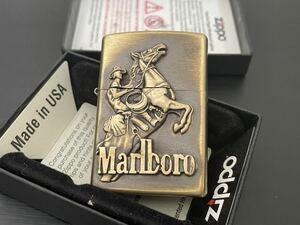 1円 ZIPPO ライター マルボロ Marlboroジッポ Zippoオイルライター真鍮製 中古品 喫煙グッズ ジッポー 火花確認済R67876