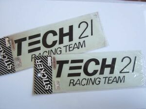 【２枚セット】TECH 21 テック21 YAMAHA ヤマハ バイク 資生堂 切文字 ステッカー/デカール 自動車 バイク オートバイ レーシング SB08