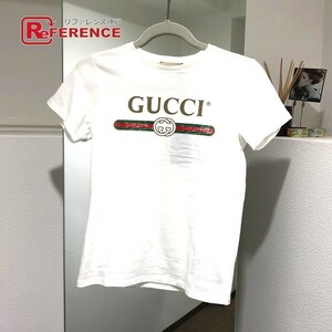 GUCCI グッチ 503628 半袖 シャツ ヴィンテージロゴ ダメージ加工 GUCCIロゴプリント 半袖シャツ キッズ