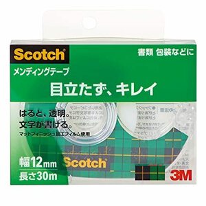 3M スコッチ テープ メンディングテープ ディスペンサー付 12mm×30m 小巻 810-1-12D