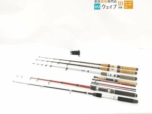 ダイワ PG ミニパック DX 20号 180、210・シマノ ホリデーパック 30-180・リョービ スピニング 1505 等 計6本 ※注有 中古