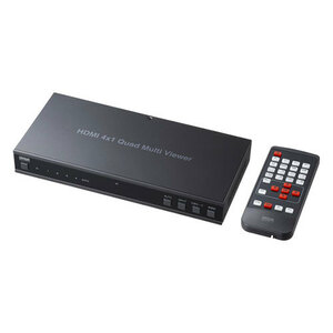 サンワサプライ 4入力1出力HDMI画面分割切替器(4K/60Hz対応) SW-PHD41MTV /l