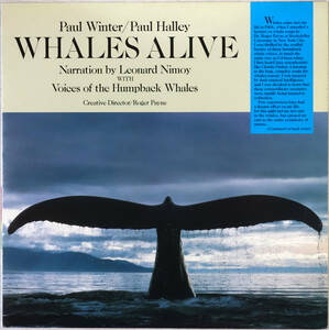 ◆PAUL WINTER/PAUL HALLEY / WHALES ALIVE (JPN LP Promo) -David Darling, Leonard Nimoy, Living Music